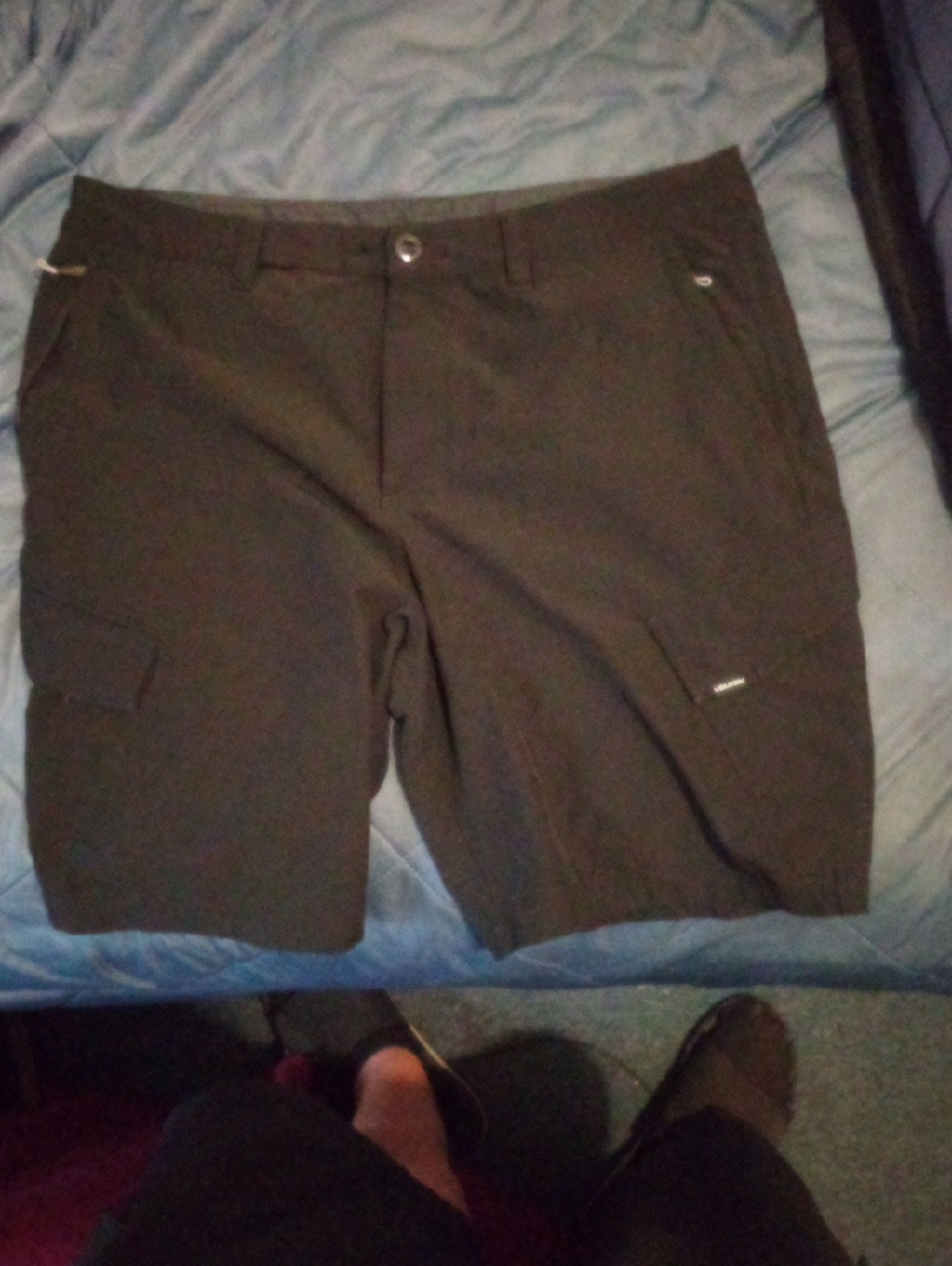 Volcom Country Days Hybrid Cargo Shorts In Black.. Men's Size 38